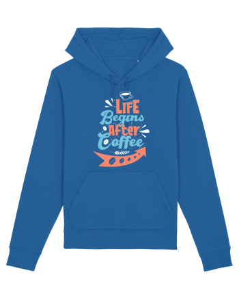 Life Begins After Coffee Royal Blue