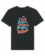 Life Begins After Coffee Tricou mânecă scurtă Unisex Rocker