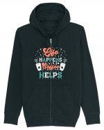 Life Happens Coffee Helps Hanorac cu fermoar Unisex Connector