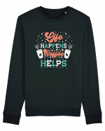 Life Happens Coffee Helps Bluză mânecă lungă Unisex Rise