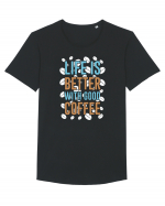 Life Is Better With Good Coffee Tricou mânecă scurtă guler larg Bărbat Skater