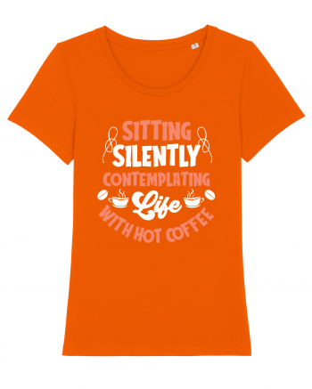Life With A Hot Coffee Bright Orange