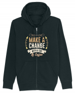 Make A Change With A Cup Of Coffee Hanorac cu fermoar Unisex Connector