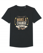 Make A Change With A Cup Of Coffee Tricou mânecă scurtă guler larg Bărbat Skater