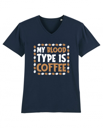 My Blood Type Is Coffee French Navy