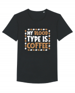 My Blood Type Is Coffee Tricou mânecă scurtă guler larg Bărbat Skater