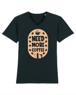 Need More Coffee Tricou mânecă scurtă guler V Bărbat Presenter