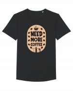 Need More Coffee Tricou mânecă scurtă guler larg Bărbat Skater