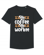 No Coffee No Workee Tricou mânecă scurtă guler larg Bărbat Skater