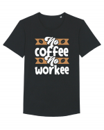 No Coffee No Workee Tricou mânecă scurtă guler larg Bărbat Skater