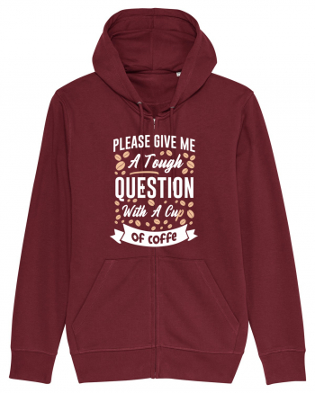Question With A Cup Of Coffee Burgundy