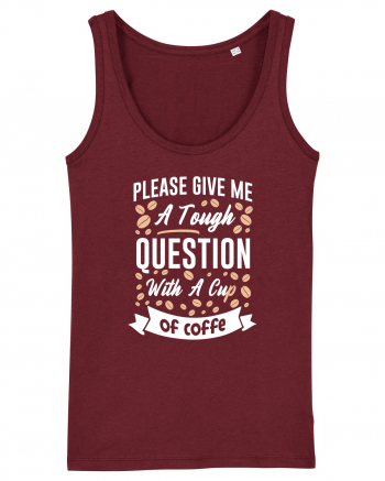 Question With A Cup Of Coffee Burgundy