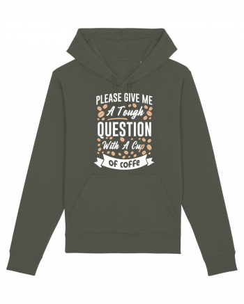 Question With A Cup Of Coffee Khaki