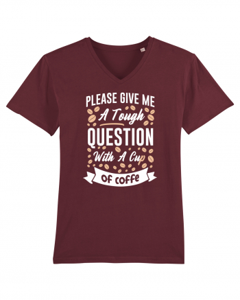 Question With A Cup Of Coffee Burgundy