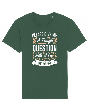 Question With A Cup Of Coffee Bottle Green