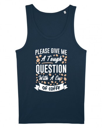 Question With A Cup Of Coffee Navy