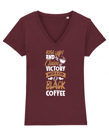 Rise Up And Claim Victory With A Cup Of Black Coffee Burgundy