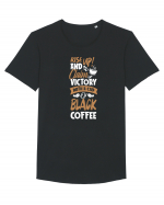 Rise Up And Claim Victory With A Cup Of Black Coffee Tricou mânecă scurtă guler larg Bărbat Skater