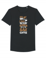 Rise Up And Claim Victory With A Cup Of Black Coffee Tricou mânecă scurtă guler larg Bărbat Skater