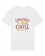 Sometimes I like coffee more than people Tricou mânecă scurtă Unisex Rocker