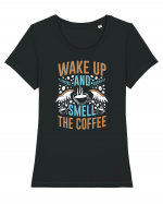 Wake Up And Smell The Coffee Tricou mânecă scurtă guler larg fitted Damă Expresser