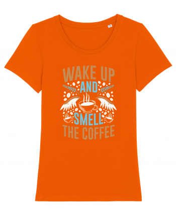 Wake Up And Smell The Coffee Bright Orange