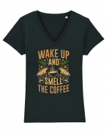 Wake Up And Smell The Coffee Tricou mânecă scurtă guler V Damă Evoker