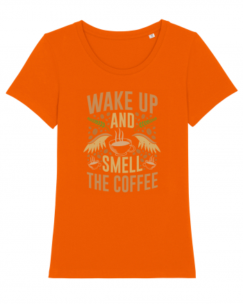 Wake Up And Smell The Coffee Bright Orange