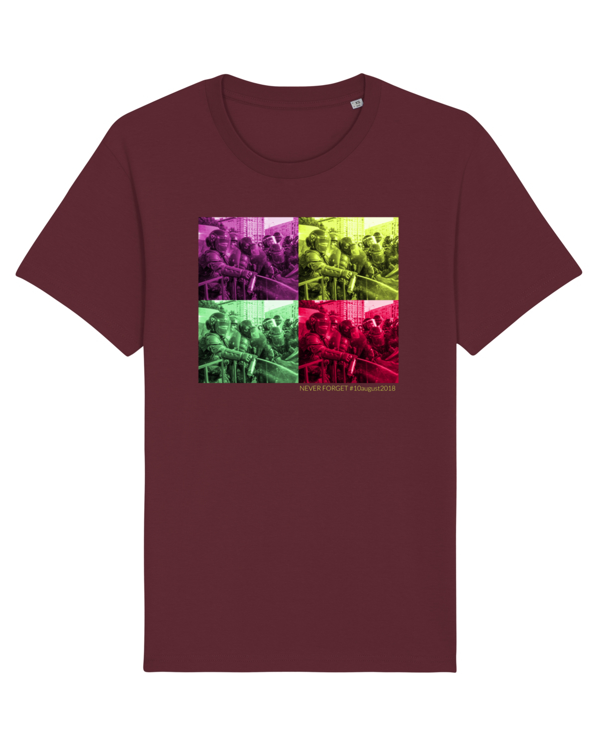 Tricou mânecă scurtă Unisex Rocker Burgundy