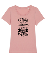 Astenia de primavara - negru Tricou mânecă scurtă guler larg fitted Damă Expresser