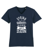 Astenia de primavara - alb Tricou mânecă scurtă guler V Bărbat Presenter