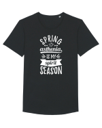 Astenia de primavara - alb Tricou mânecă scurtă guler larg Bărbat Skater