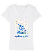 Perfect Tricou mânecă scurtă guler V Damă Evoker