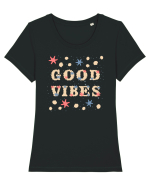 Good vibes Tricou mânecă scurtă guler larg fitted Damă Expresser