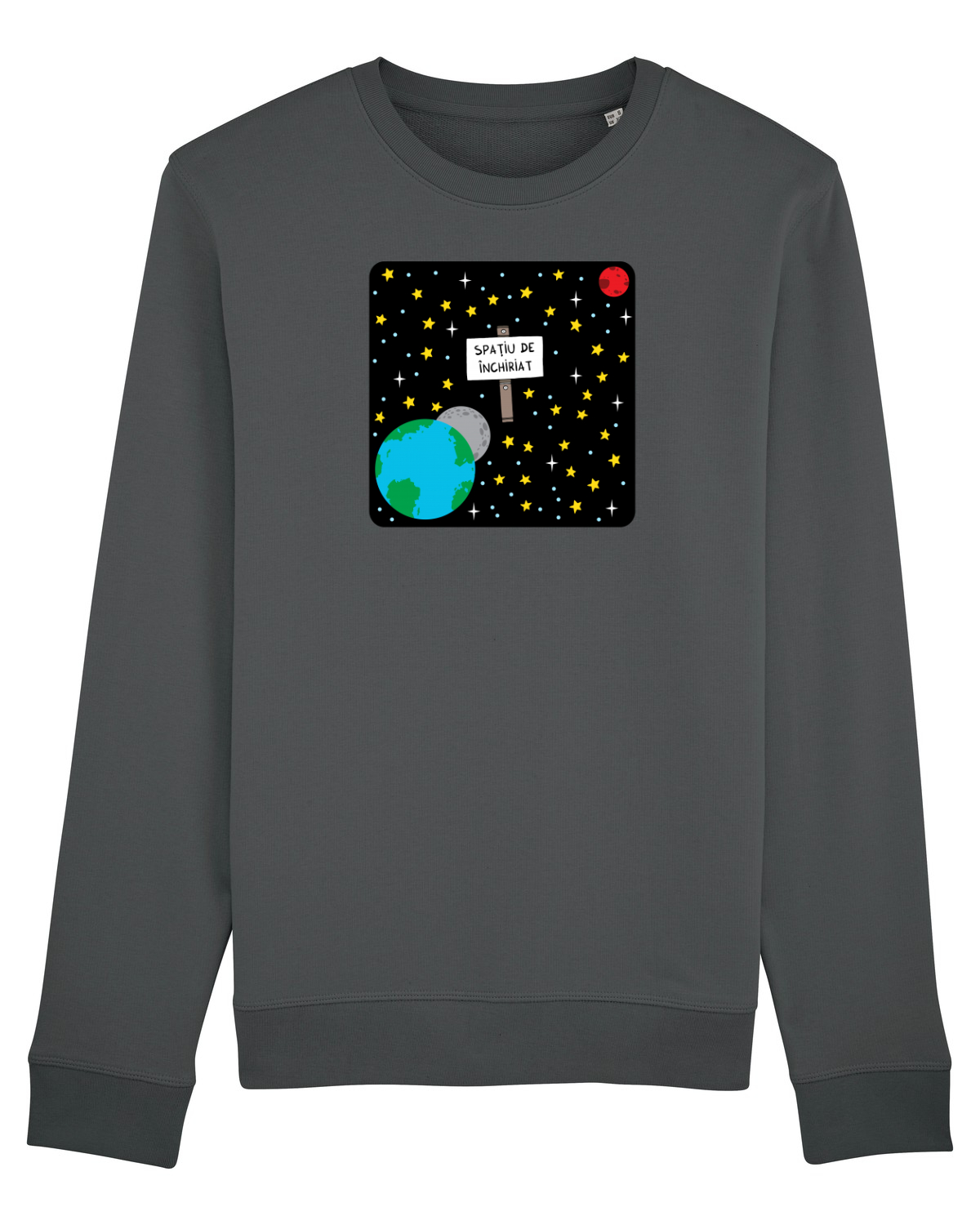 Bluză mânecă lungă Unisex Rise Anthracite