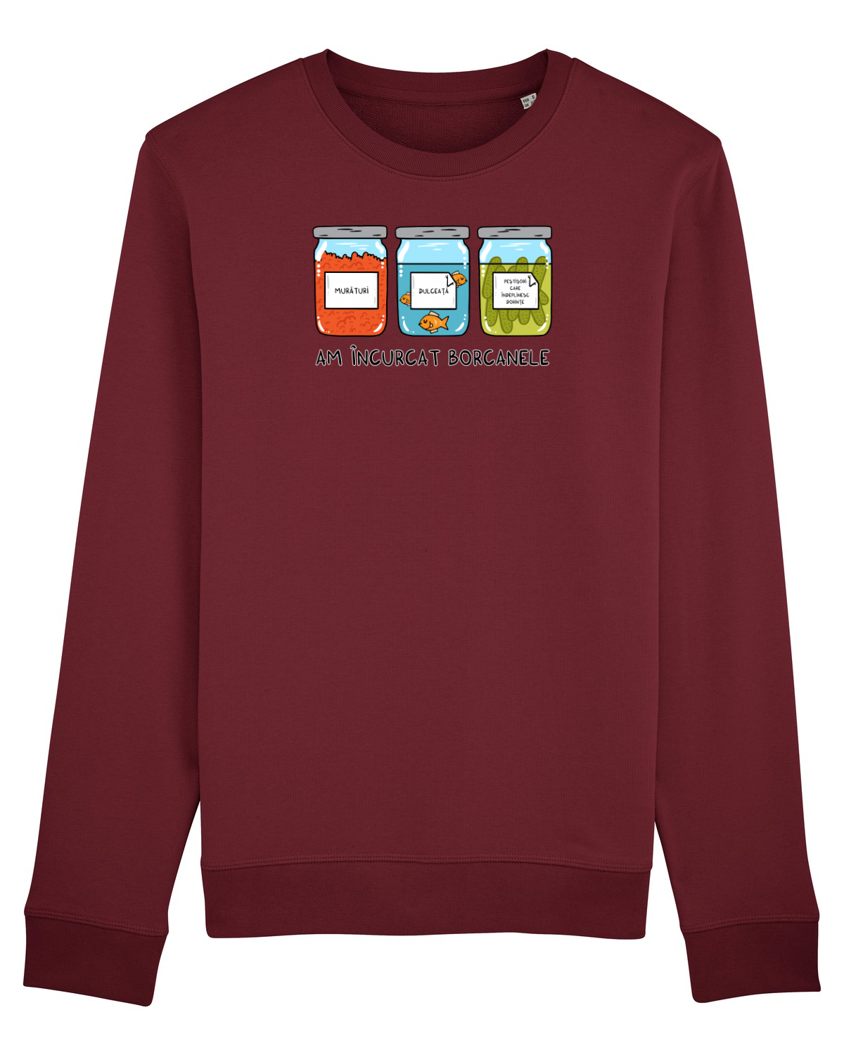 Bluză mânecă lungă Unisex Rise Burgundy