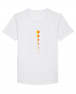 Moon Phases Design Tricou mânecă scurtă guler larg Bărbat Skater