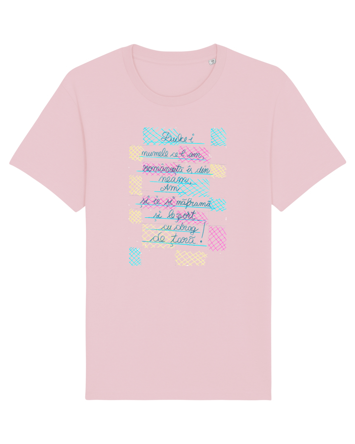 Tricou mânecă scurtă Unisex Rocker Cotton Pink