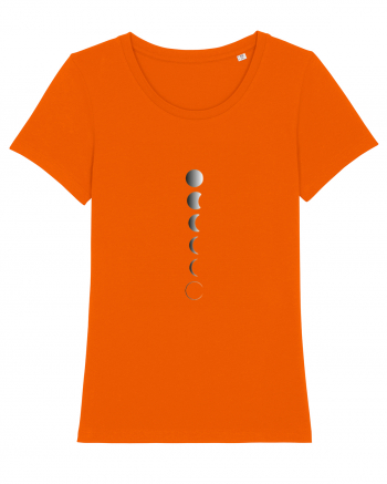 Moon Phase BW Design Bright Orange