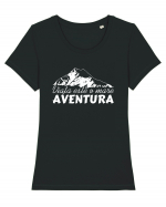 Viata este o mare aventura Tricou mânecă scurtă guler larg fitted Damă Expresser