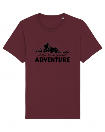 Life is a great adventure Burgundy