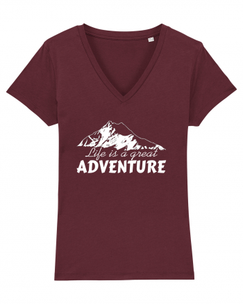 Life is a great adventure Burgundy