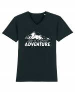 Life is a great adventure Tricou mânecă scurtă guler V Bărbat Presenter