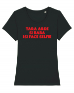 Tara arde Tricou mânecă scurtă guler larg fitted Damă Expresser