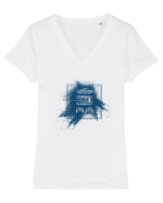 T64 Tricou mânecă scurtă guler V Damă Evoker