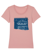 M4 Sherman Tricou mânecă scurtă guler larg fitted Damă Expresser