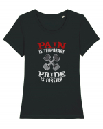 Pain is temporary Tricou mânecă scurtă guler larg fitted Damă Expresser
