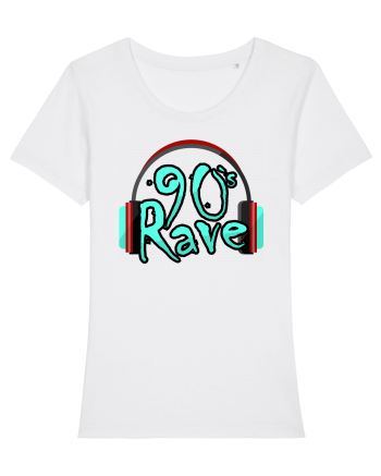 90`s Rave headphones White