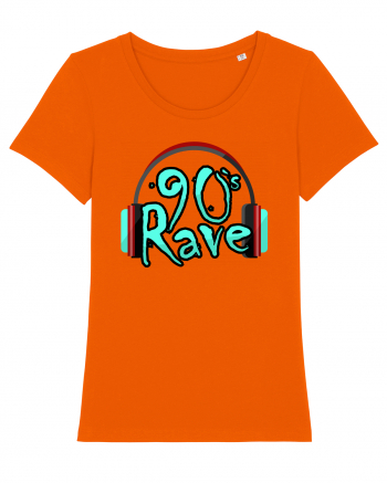 90`s Rave headphones Bright Orange