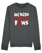 My kids have 4 paws Bluză mânecă lungă Unisex Rise